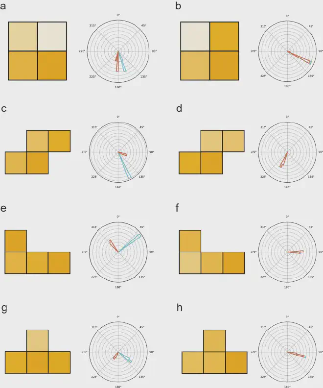 Detección de radiación direccional con predicción con detectores estáticos de Tetris.