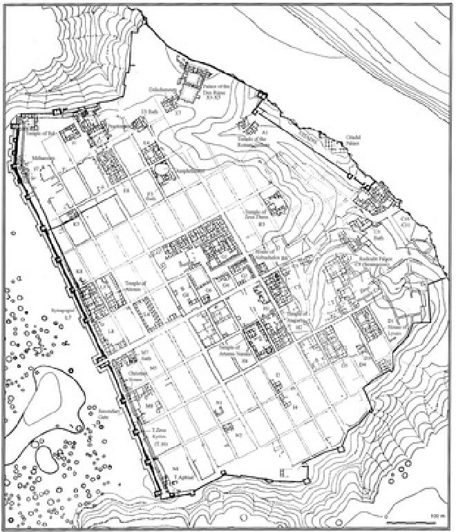 Plano de la ciudad de Dura de A. H. Detweiler (Colección Dura-Europos, YUAG, neg. Y-733)