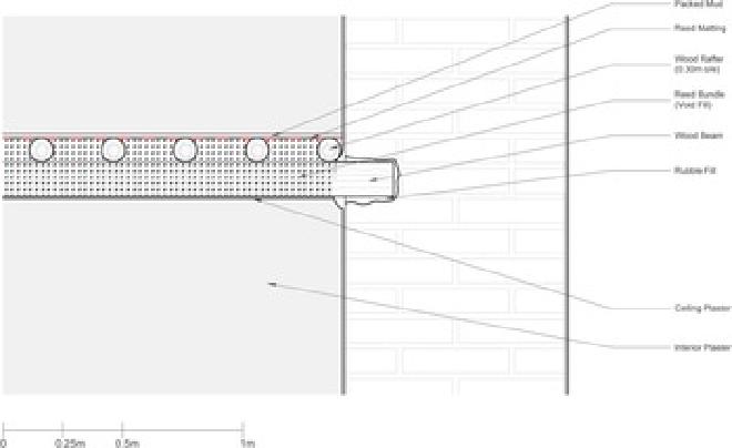 Detalle de sección, que muestra la construcción del nuevo techo sobre la marquesina en la Sala 6 del Edificio Cristiano (M8-A). (Crédito de la imagen: Camille Leon Angelo y Joshua Silver