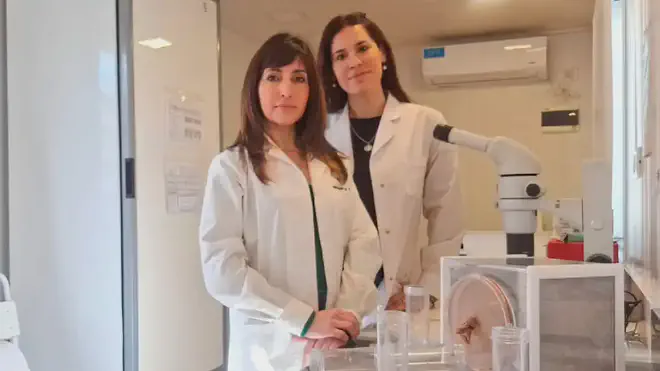 De izquierda a derecha: Laura Harburguer y Paula González, investigadoras del CONICET y autoras principales del trabajo