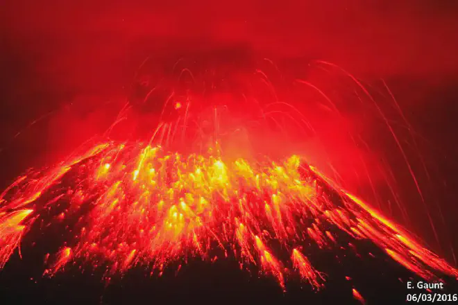 Explosiones estrombolianas en el Tungurahua