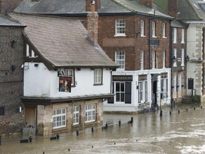 Foto de inundación en York, Reino Unido, crédito de Don Lodge