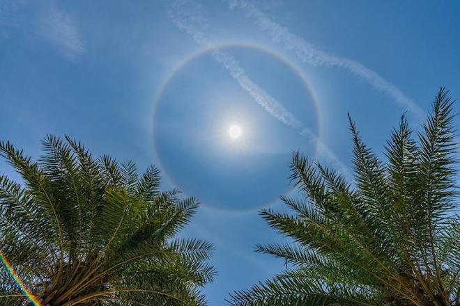 A Sun halo —one of countless ways sunlight interacts with our planet. Credit Si Gao