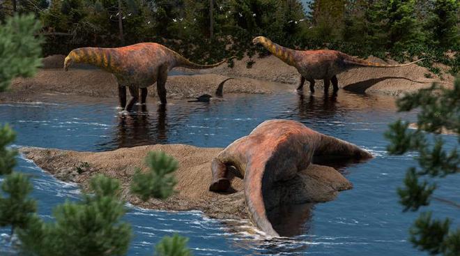 Reconstrucción de Astigmasaura genuflexa. Créditos: Mattia Yuri Messina.