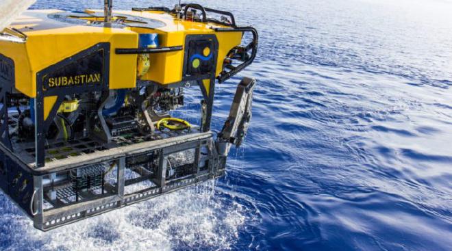 El ROV SuBastian será sumergido al menos en quince ocasiones a lo largo de la expedición. Crédito de la imagen: Schmidt Ocean Institute.