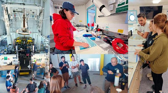 A bordo del Falkor (too), científicos del CONICET, la UBA y colegas del exterior buscarán estudiar las comunidades quimiosintéticas. Crédito de la imagen: Schmidt Ocean Institute