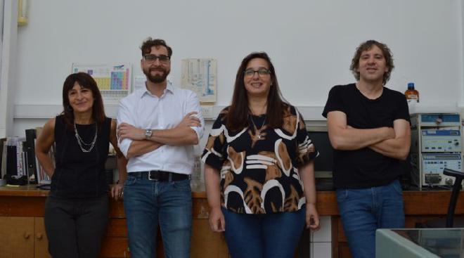 From left to right: Alejandra Tricerri, Ivo Díaz Ludovico, Marina González and Nahuel Ramella, authors of the scientific novelty. Image credit: CONICET Photography/ Rayelen Baridon