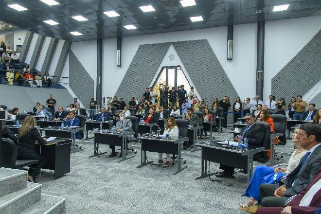View of the provincial legislators, and some national, of La Pampa before the inaugural speech of the legislative sessions by Governor Ziliotto: the review of what was managed last year and the forecasts, projects and future desires. Image credit: Provincial News Agency