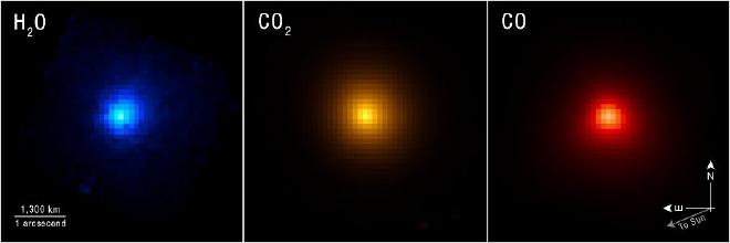 Los investigadores utilizaron el instrumento NIRSpec (espectrógrafo de infrarrojo cercano) del telescopio espacial James Webb de la NASA para mapear la composición química específica del cometa 3I/ATLAS mientras se alejaba del Sol. Créditos: Imagen: NASA, ESA, CSA, STScI, Martin Cordiner (CUA, NASA-GSFC); Procesamiento de imagen: Alyssa Pagan (STScI)