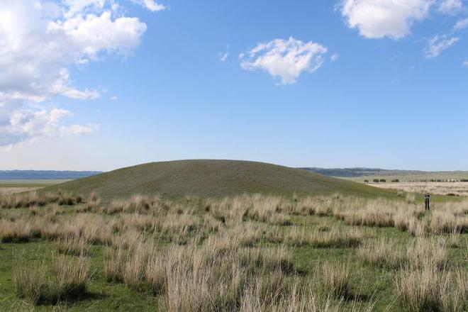 Burial mound &ldquo;Kurgan Shilikty 16&rdquo; in Kazakhstan before the excavation works took place. Image credit and Copyright: Rinat Zhumatayev