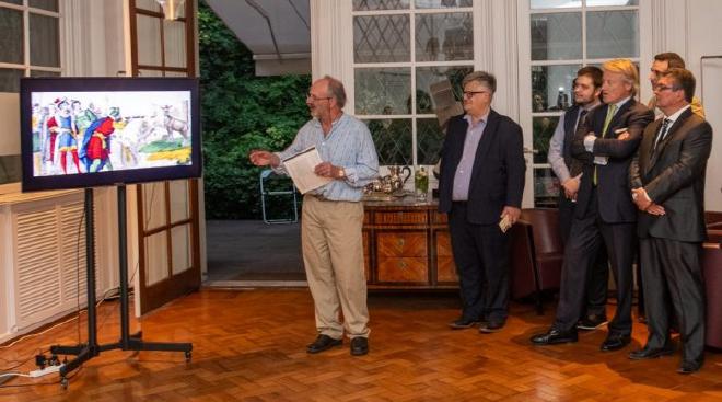 Presentación del proyecto de conservación del huemul patagónico en la Embajada de Suiza. Fotografía CONICET Andrés De Angelis