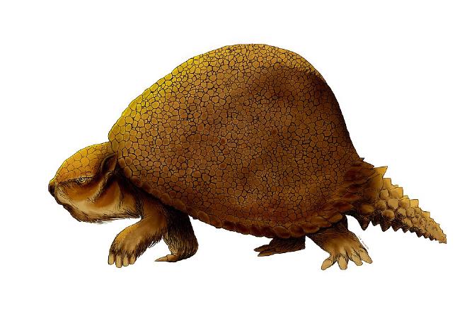 Recreación artística de un Glyptodon